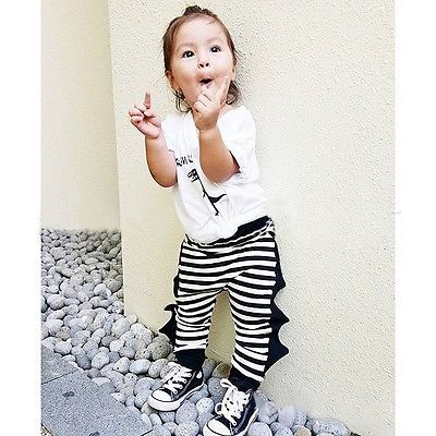 Black and White Vertical Stripe Baby Harem Pants:  Kid's