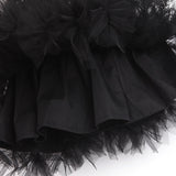 Sleeveless Sequin & Feathered Tulle Tutu Formal Dress Baby Girl and Toddler (Black/Cream)