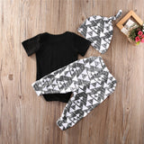 Ladies I Have Arrived - Onesie, Pants and Hat 3pc. Set Baby Boy (Black & White)