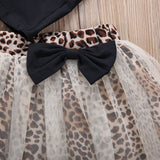 🐆 Sleeveless Top & Tutu Skirt with Leopard Trim 2pc. Set Baby Girl and Toddler (Black/Brown/Tan) 🐆