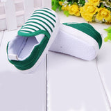 Striped Slip on Sneakers Baby Shoes (Available in Green, Blue or Tan)