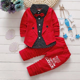 This Is What Handsome Looks Like - Blazer, Polka Dot Bow Tie Shirt and Pants Set Baby Boy and Toddler (Available in 4 colors)