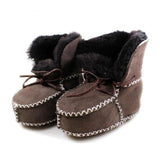 Genuine Leather Fur-Lined Baby Boots Shoes (Available in 3 colors)