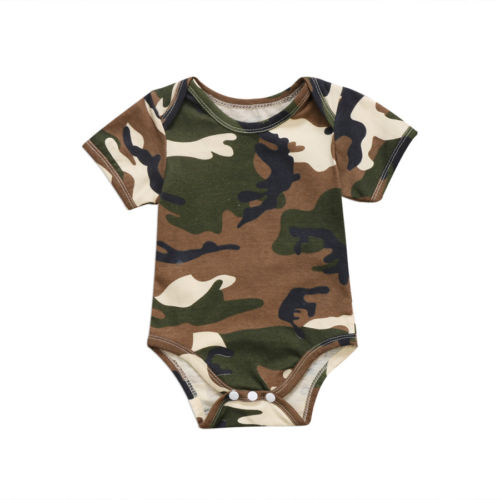 Camouflage Onesie Bodysuit Baby Boy (Olive Green/Tan/Black)