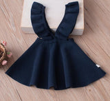 Sleeveless Sweater Dress Baby Girl and Toddler (Available in Blue, Gray, Khaki or Red)