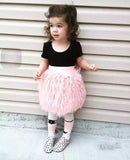 Vegan Plush Fur Skirt Toddler Girl (Pink)