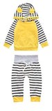 Unisex Colorblock Striped 2pc. Hooded Jogger Set Baby Boy Girl Toddler (4 colors available)