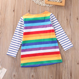 Striped 🌈 T-Shirt Tunic Dress Baby Girl and Toddler (Rainbow)