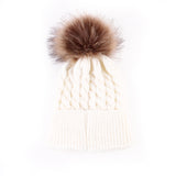 Unisex Crochet Fur Pom Pom Hat (5 colors available)
