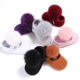 Pom Pom Dress Baby Shoes (Available in Black, Burgundy, Gray, Pink or White)