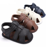 Cross Strap Baby Sandals (Brown/Black/Blue/White)