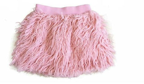 Vegan Plush Fur Skirt Toddler Girl (Pink)