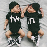 Twins - Twin Unisex Onesie Bodysuits (Black & White)