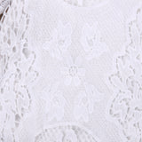 Bell Sleeve Lace Romper Baby Girl (White)