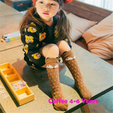 Foxy Pattern 🦊 Knee Socks Baby Girl Toddler (Gray or Cognac)