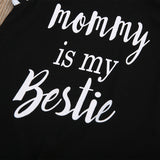 Mommy is My Bestie - Sleeveless Jumpsuit Baby Girl (Black/White)