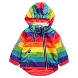 Rainbow Striped Windbreaker Jacket 🌈 Baby Toddler Boy Girl (Red/Yellow/Green/Blue)