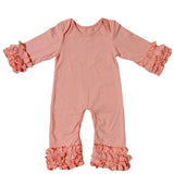 Ruffled Sleeve and Hem Long Sleeve Jumpsuit Baby Girl and Toddler (15 colors available)