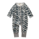 Mod Print Long Sleeve Zippered Onesie Jumpsuit Baby Girl Baby Boy (20 Prints available)