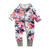 Mod Print Long Sleeve Zippered Onesie Jumpsuit Baby Girl Baby Boy (20 Prints available)