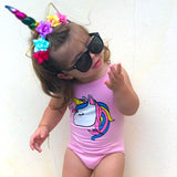 🦄 Unicorn One Piece swimsuit Baby Girl and Toddler (White/Pink/Black) 🦄