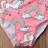 🦄🌈 Unicorn & Rainbows Swimsuit Baby Girl and Toddler (Pink/Yellow/White) 🦄🌈