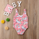 🦄🌈 Unicorn & Rainbows Swimsuit Baby Girl and Toddler (Pink/Yellow/White) 🦄🌈