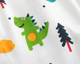 Dinosaur Print 🦖 Long Sleeve Jumpsuit Baby Boy (Available in Gray or White)
