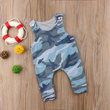 Camouflage Sleeveless Jumpsuit Baby Boy (Navy Blue/Baby Blue/Gray)