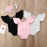 Solid Color Onesie Bodysuit Baby Girl (Black/Pink/Gray)