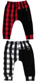Plaid Harem Pants Baby Boy Toddler (Available in Red/Black or Black/White)
