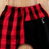 Plaid Harem Pants Baby Boy Toddler (Available in Red/Black or Black/White)