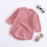 Bow Tie Knit Bodysuit Sweater Baby Girl and Toddler (Available in Pink or White)