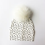 Cotton Pom Pom Fur Top Unisex Baby and Toddler Hat (30 prints available)