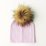 Unisex Cotton Pom Pom Fur Top Hat Baby Toddler (24 prints available)