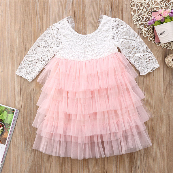 Lace & Tulle Formal Dress Baby Girl and Toddler (3 colors available)
