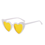 Heart Shaped Rhinestone Accent Kid Sunglasses 😎 (6 colors available)