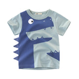 Cartoon Print Dinosaur Giraffe Elephant 🦒🐘 🚌🦁 T-Shirts Toddler Boy (11 prints available)