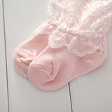 Dainty Lace Knee-High Girl Baby Socks (5 colors available)