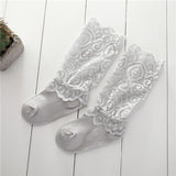 Dainty Lace Knee-High Girl Baby Socks (5 colors available)