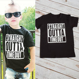 Straight Outta Timeout 😂 - Graphic T-Shirt Unisex Baby and Toddler (Black and White)