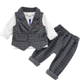 Shirt, Vest & Pants 3 pc. Plaid Suit Baby Boy and Toddler (Available in 6 prints)