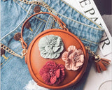 Girls Vegan Leather Flower Embellished 🌸 Crossbody Handbag (Available in 6 colors)