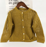 Knit Cardigan Sweater Toddler Girl (Available in Beige, Blue, Brown or Olive)