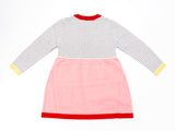 Mod Stripe & Polka Dot Sweater Dress Baby and Toddler Girl (Available in Gray or Pink)