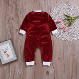 Santa Clause 🎅 Jumpsuit Unisex Baby Boy Girl (Red Multi)