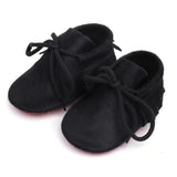 Genuine Leather Red Bottom Lace Up Baby Shoes Moccasins (Available in 22 Prints)
