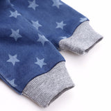 ⭐ Star Print Denim Jumpsuit Baby Boy (Light Blue Wash/Gray) ⭐