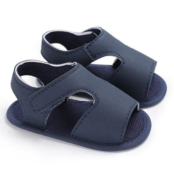 Cross Strap Baby Sandals (Navy Blue/Black/White/Brown)