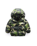 Hooded Camouflage Puffer Coat Baby Toddler Boy (Brown/Green/Blue/Orange)